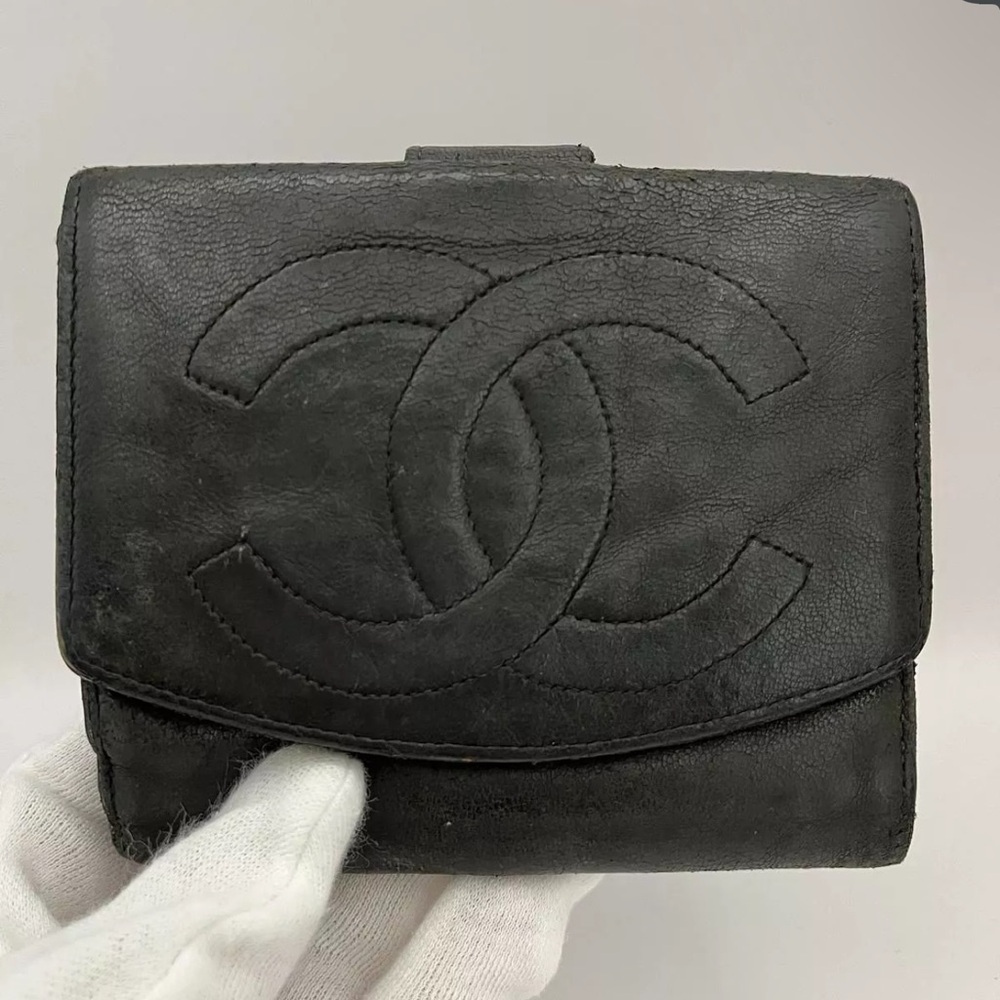 Chanel CC logo lamb skin small wallet - Picture 4 of 9
